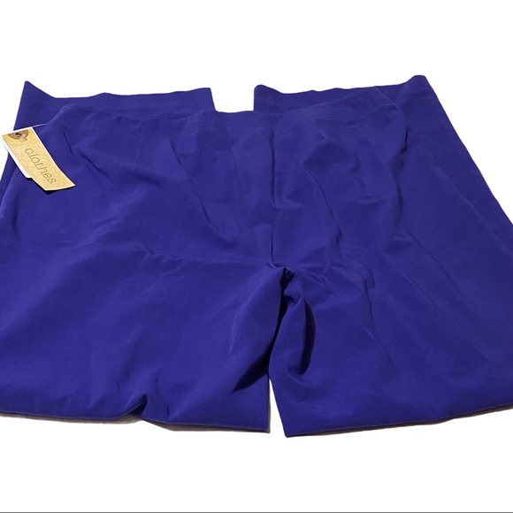 NEW C.L.O.T.H.E.S Womens Size 16 Solid Blue Dress Career Pants - Picture 4 of 5